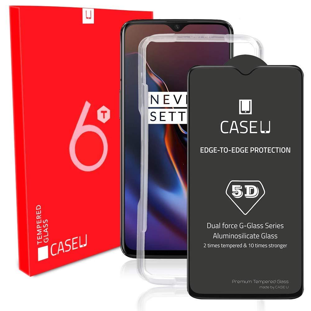 Edge-to-Edge Full Adhesive Tempered Glass with Applicator (OnePlus 6T) - CASE U